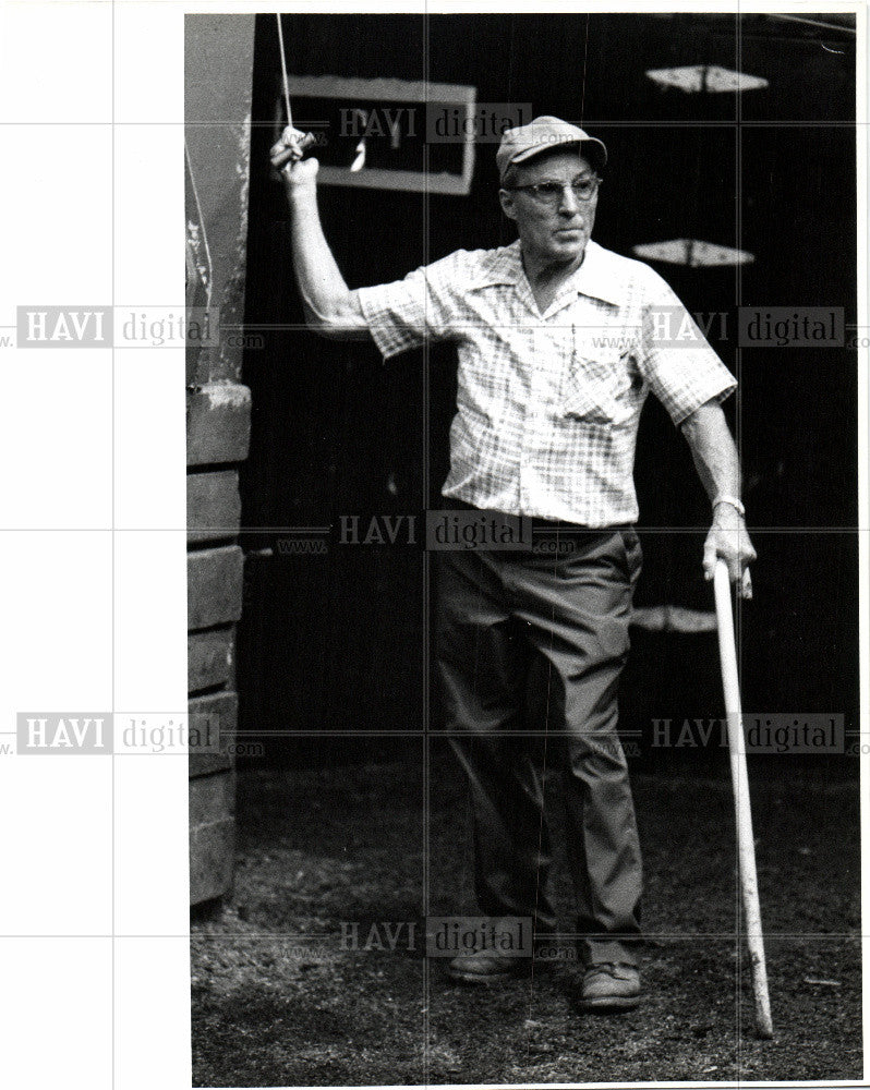 1979 Press Photo cattle auction ringman - Historic Images