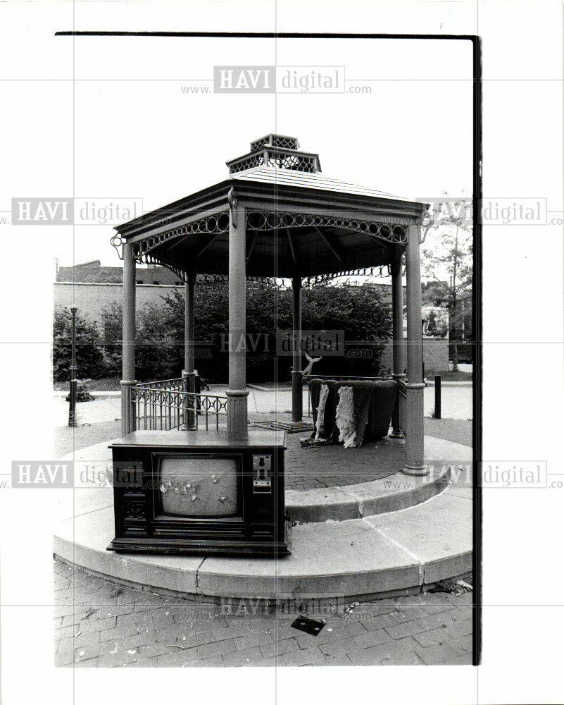 1985 Press Photo Cass Corridor Park safe place visit - Historic Images