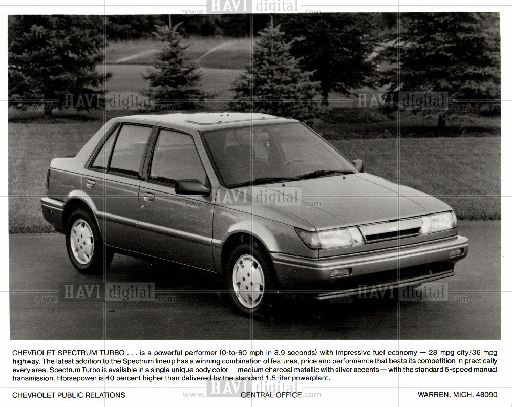 1972 Press Photo Chevrolet Spectrum Turbo - Historic Images