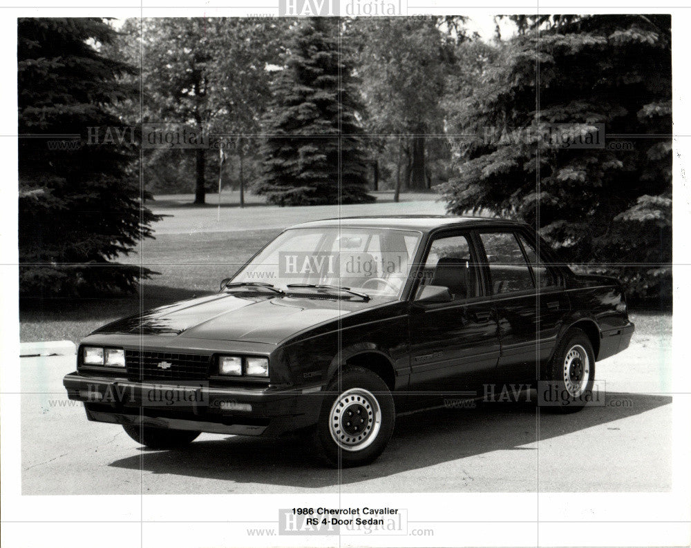 1986 Press Photo Sedan Chevrolet Cavalier - Historic Images