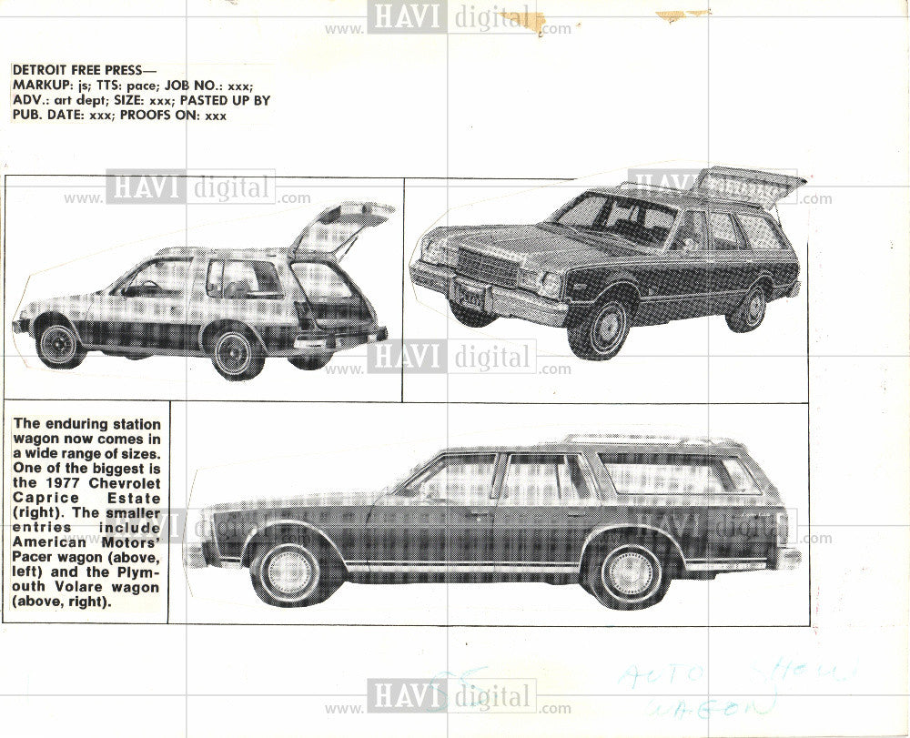 1977 Press Photo Chevrolet 1977 Caprice Estate American - Historic Images