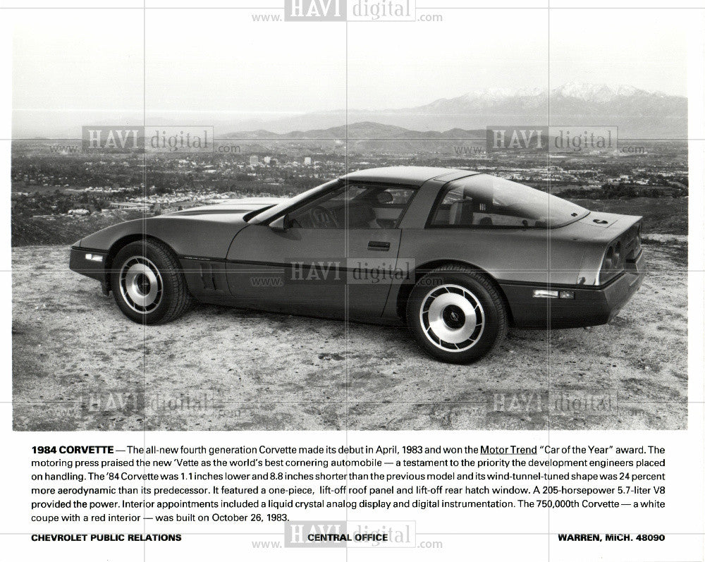 1994 Press Photo Fourth Generation Corvette Car - Historic Images