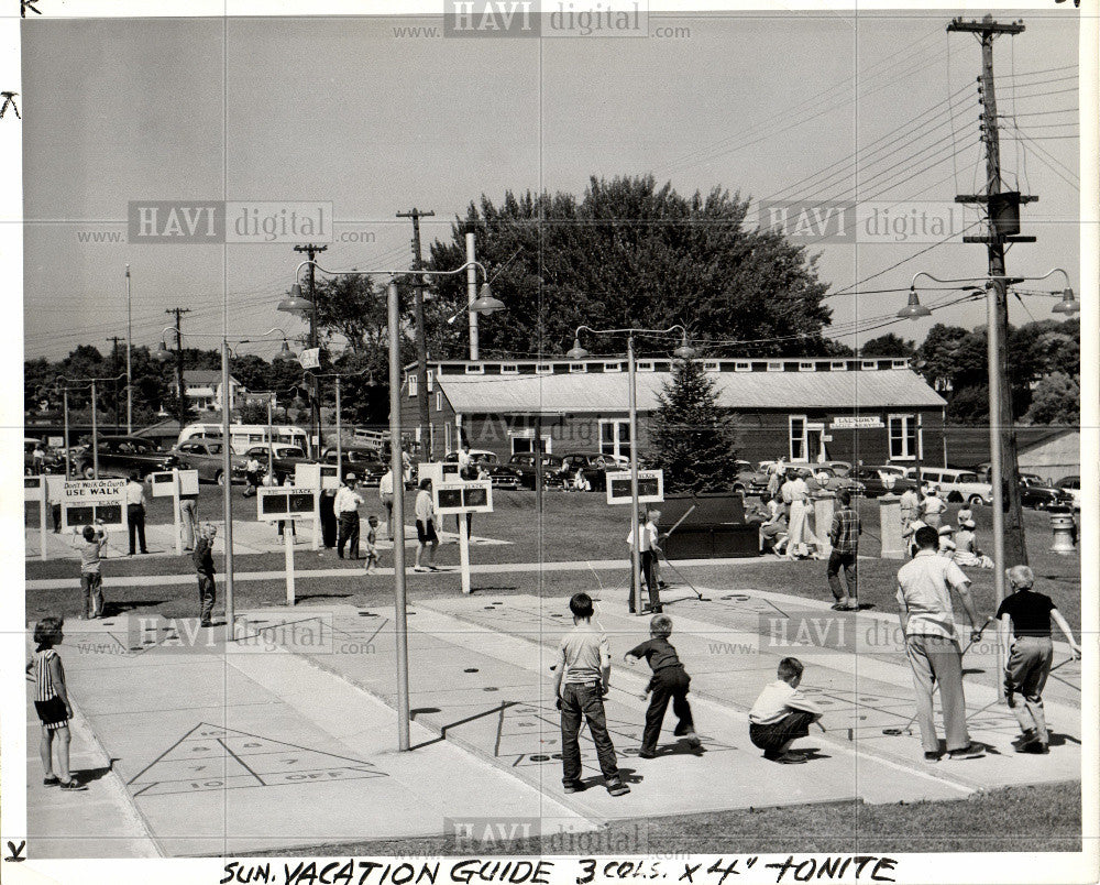 1956 Press Photo vacation spots games 1956 activities - Historic Images