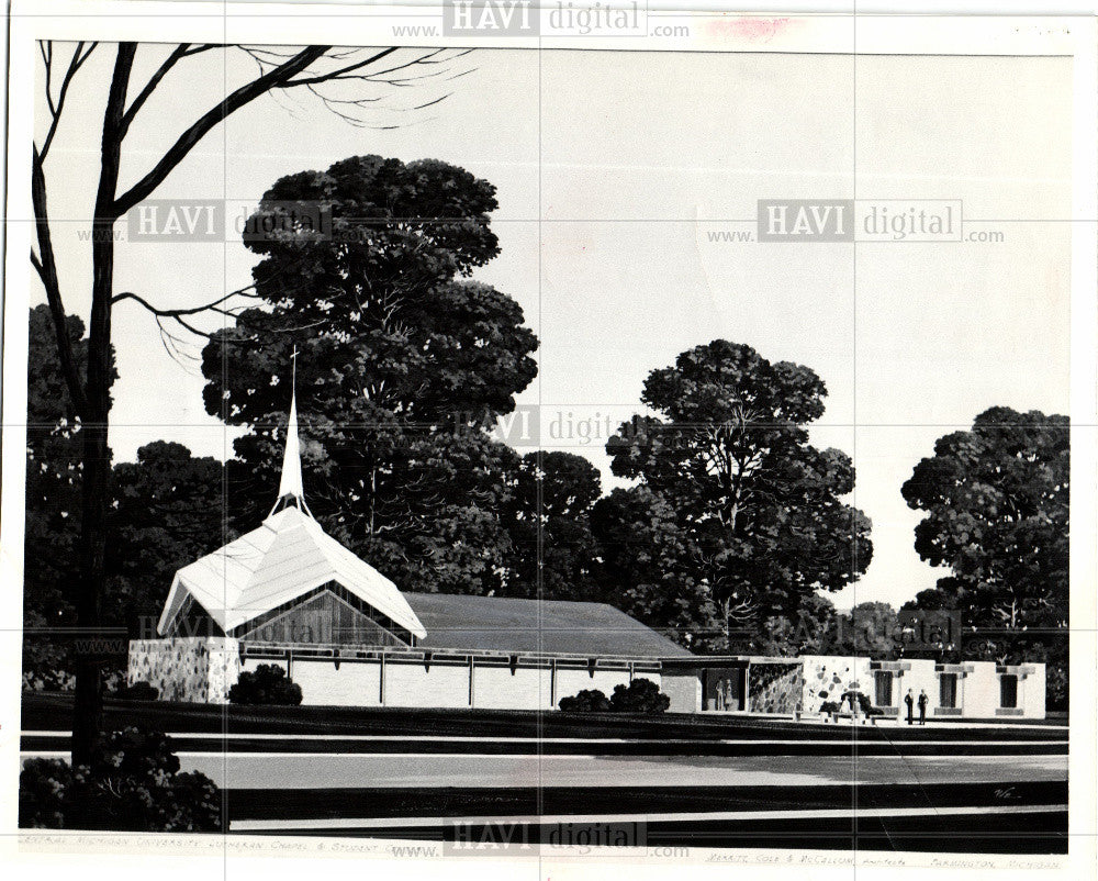 1966 Press Photo central Michigan university building - Historic Images