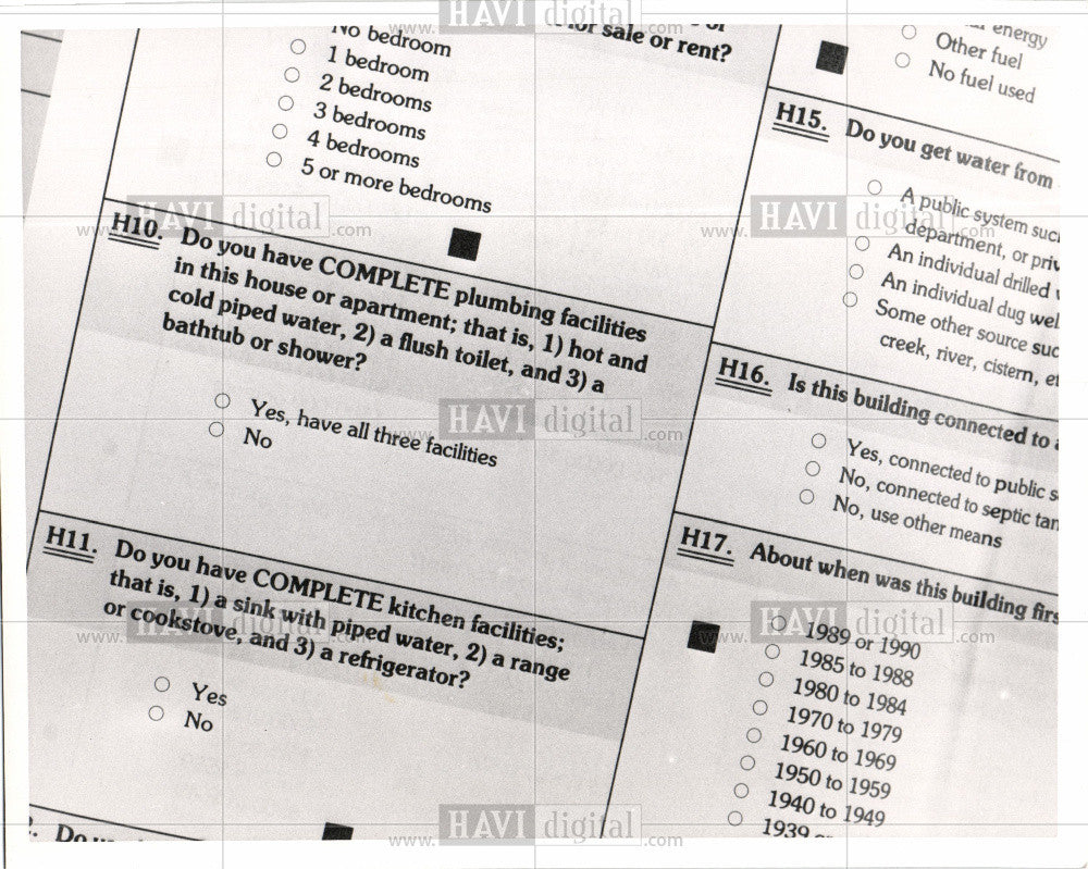 1990 Press Photo Census - Historic Images