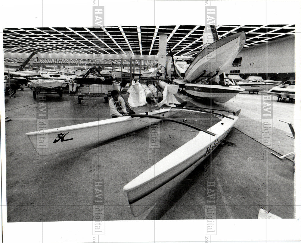 1991 Press Photo BOAT SHOW  MICHAEL EHNIS - Historic Images