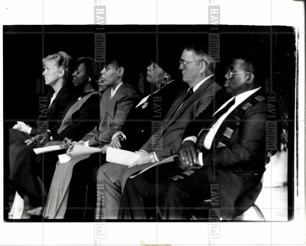 1991 Press Photo Detroit Board of Education - Historic Images