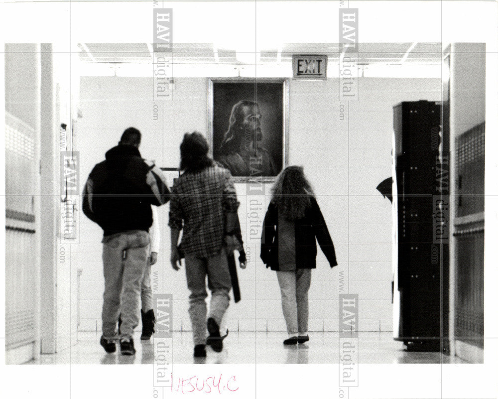 1993 Press Photo Bloomingdale high school Head Christ - Historic Images