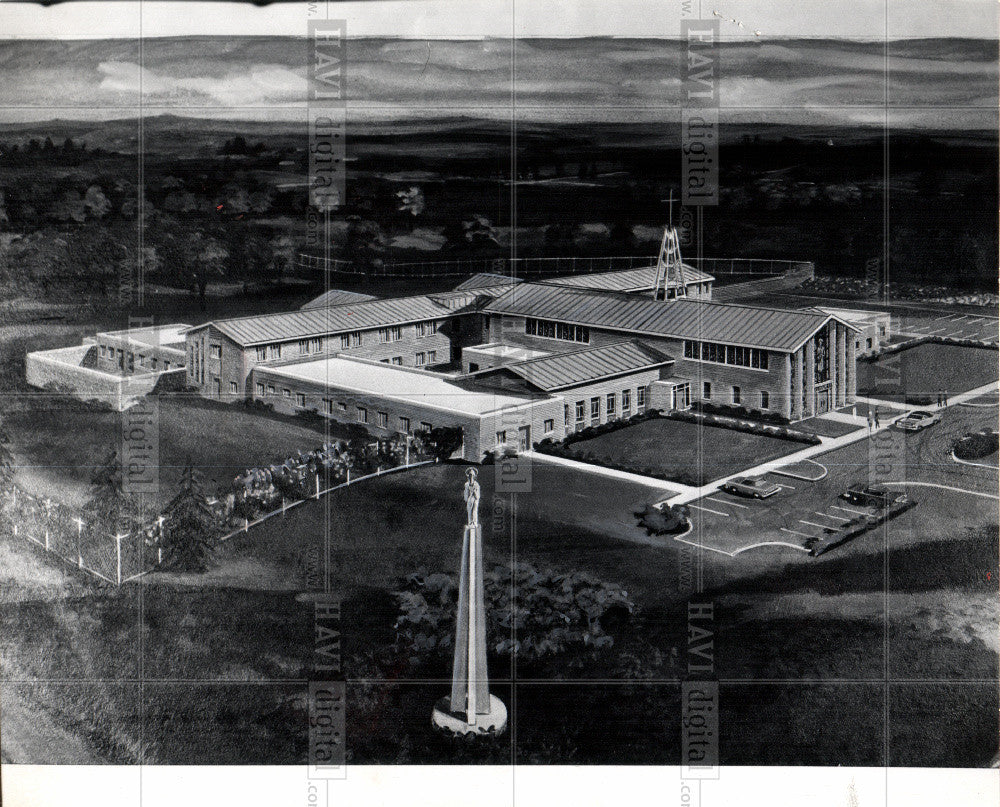 1965 Press Photo Blessed Sacrament Monastery - Historic Images