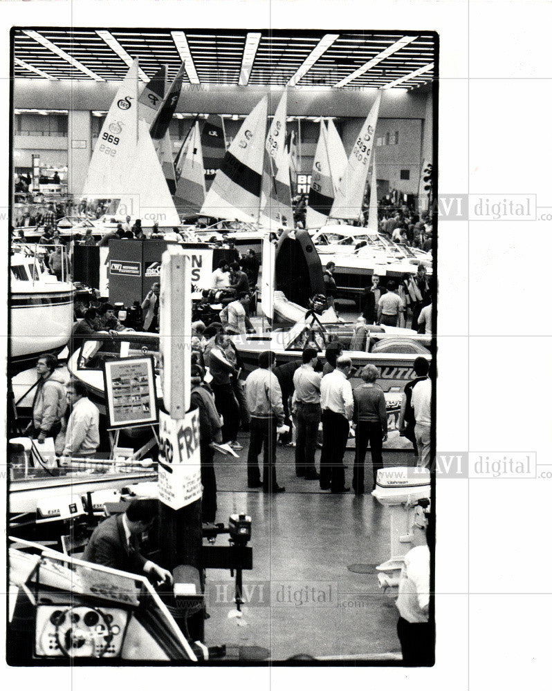 1983 Press Photo boat show michigan sale exhibition - Historic Images