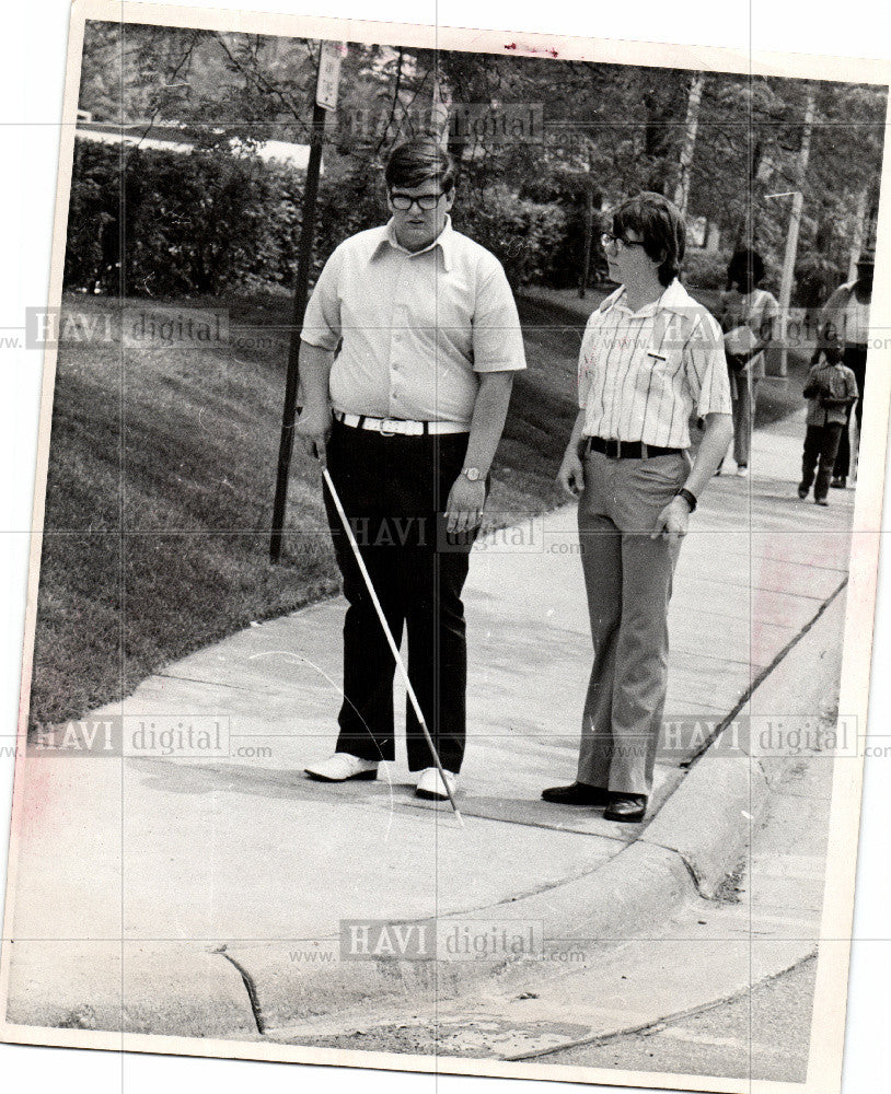 1974 Press Photo Blind Randal Bianchi Mike Patten - Historic Images