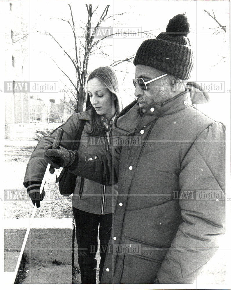 1983 Press Photo Barb Johson, James Anderson, blindness - Historic Images