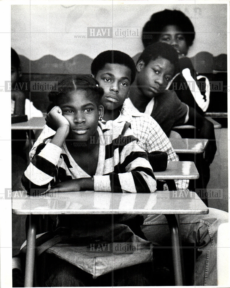 1980 Press Photo Miller School students - Historic Images
