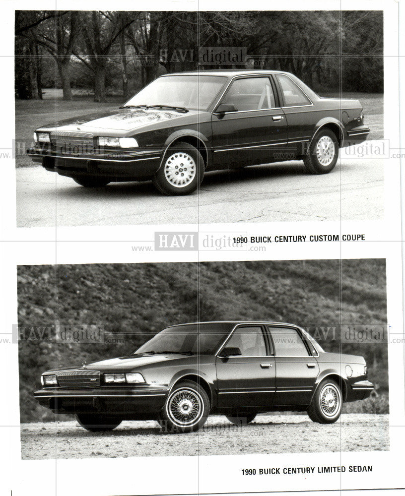 1989 Press Photo 1990 BUICK CENTURY  LIMITED SEDAN - Historic Images