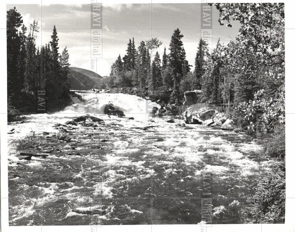 Press Photo Otter Falls British Columbia Canada - Historic Images