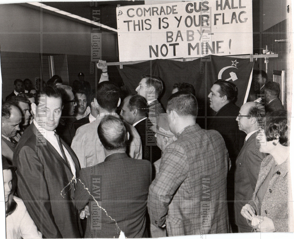 1966 Press Photo Breakthrough Protestors Jam Cobo Hall - Historic Images