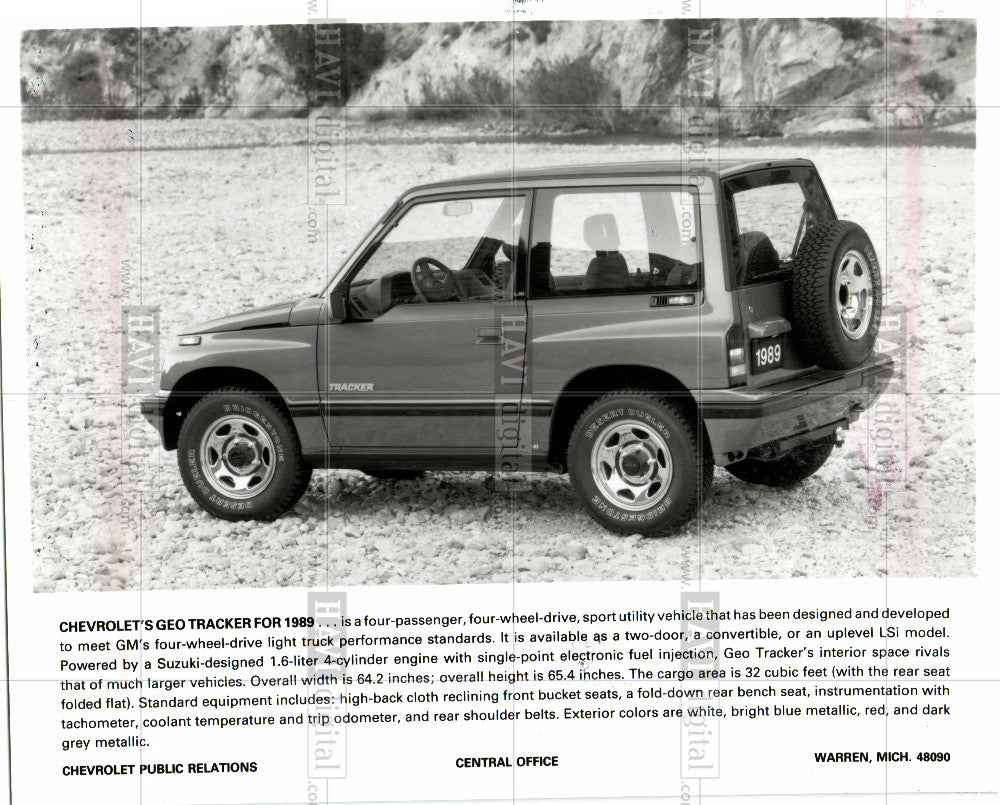 1989 Press Photo CHEVROLET&#39;S - Historic Images