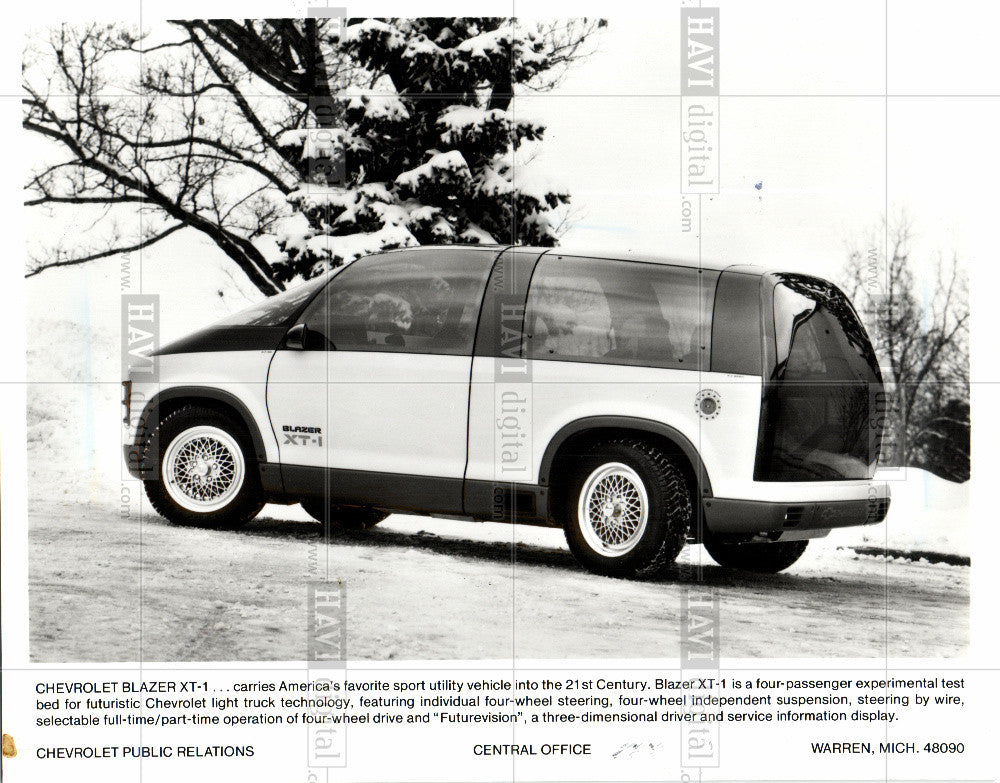 1987 Press Photo chevrolet,blazer,XT-1,future,car,suv - Historic Images