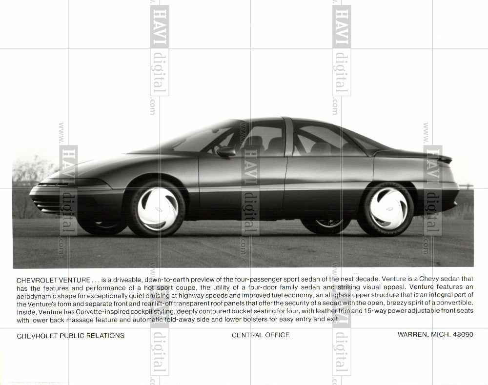 Press Photo Chevrolet, Venture, PR concept car - Historic Images