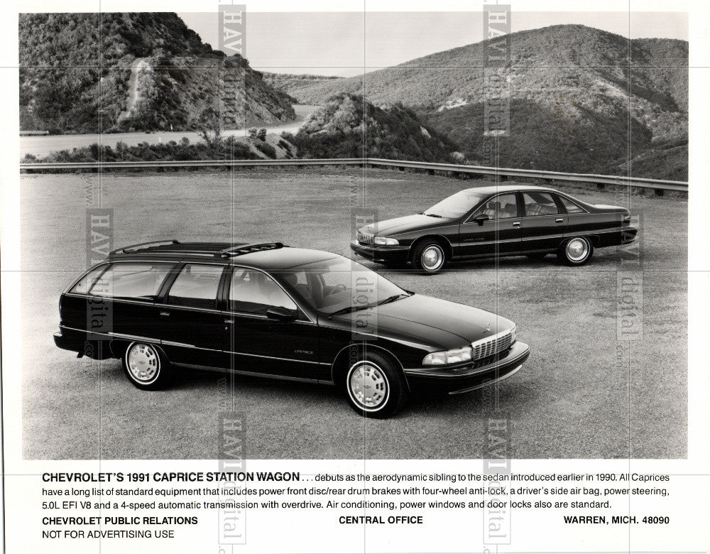 Press Photo Chevrolet 1991 Caprice station wagon - Historic Images