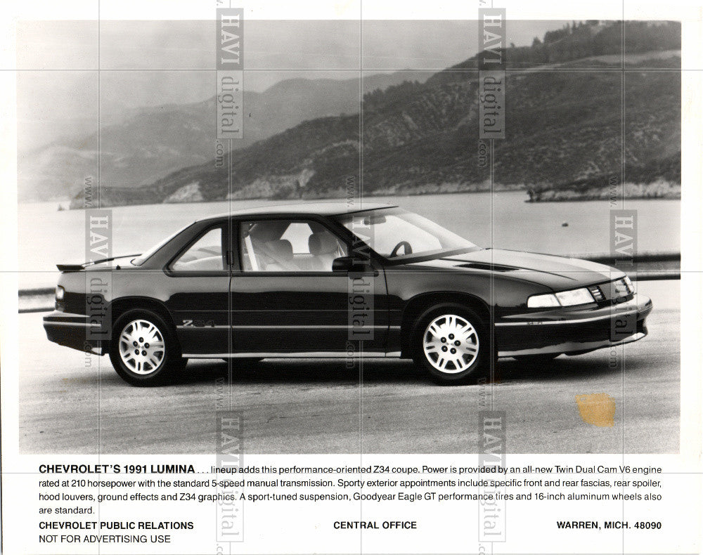 1991 Press Photo chevrolet lumina z34 sporty 1991 car - Historic Images