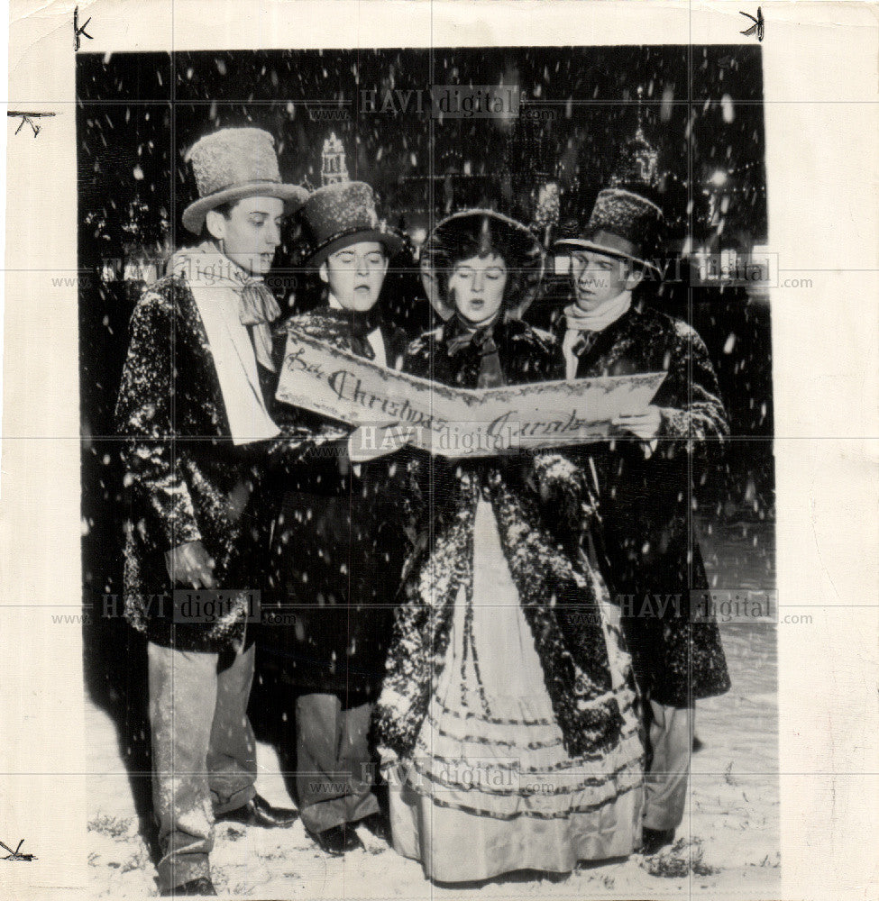 1948 Press Photo christmas costume carols singer kansas - Historic Images