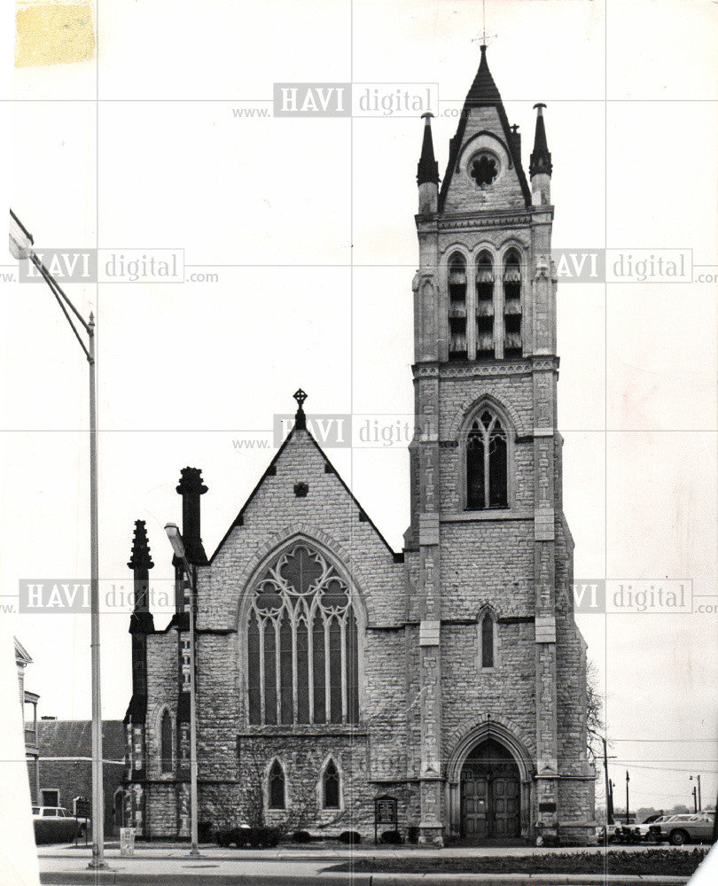 1969 Press Photo Christ Church Detroit Episcopal Oldest - Historic Images