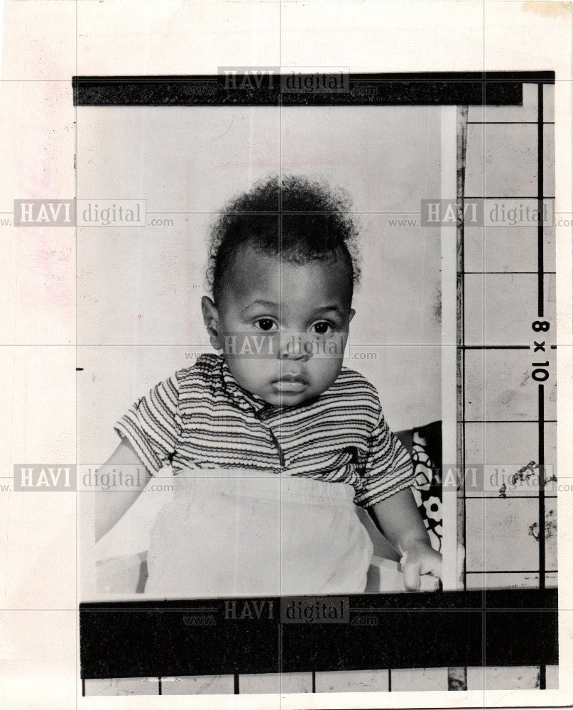 1974 Press Photo Children Infant David Dillard - Historic Images