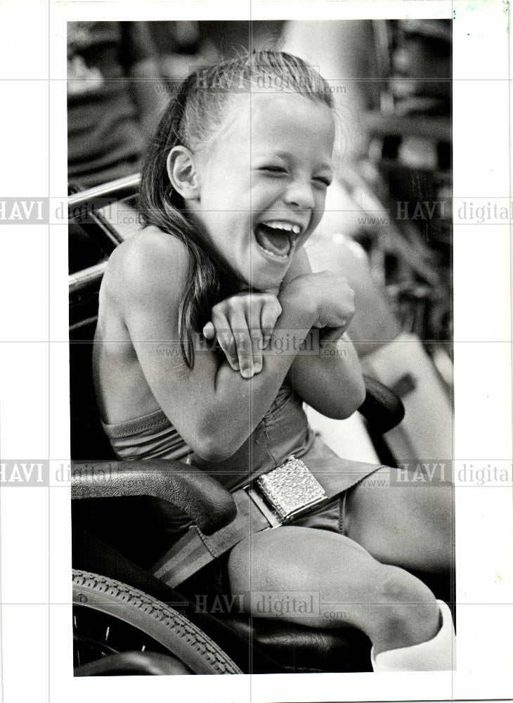 1986 Press Photo Handicapped Children Megan Moldovan - Historic Images