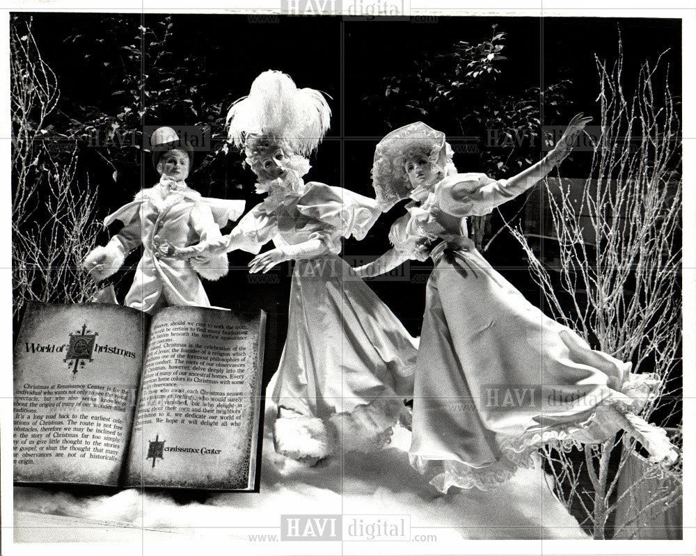 1978 Press Photo Det Renaissance Center World Christmas - Historic Images