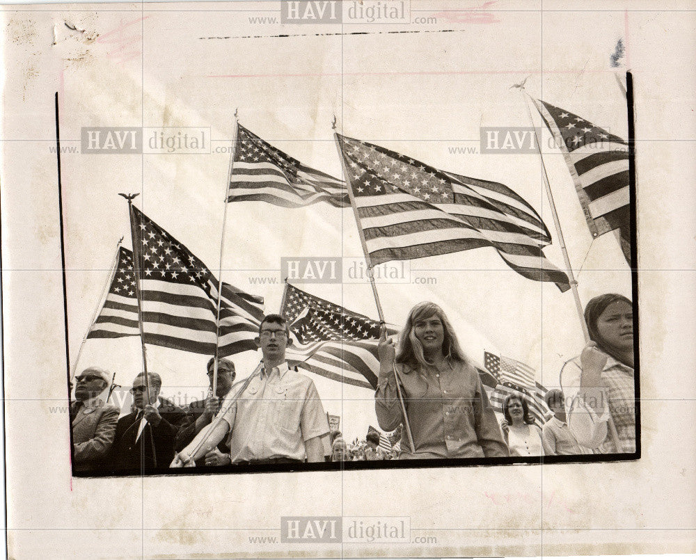 1970 Press Photo Woodward, State Fairgrounds, marchers - Historic Images