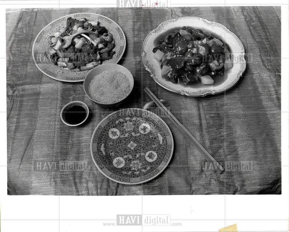 1977 Press Photo Chinese Food - Historic Images