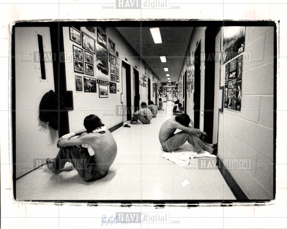 1986 Press Photo children clinic 1986 Pontiac Village - Historic Images