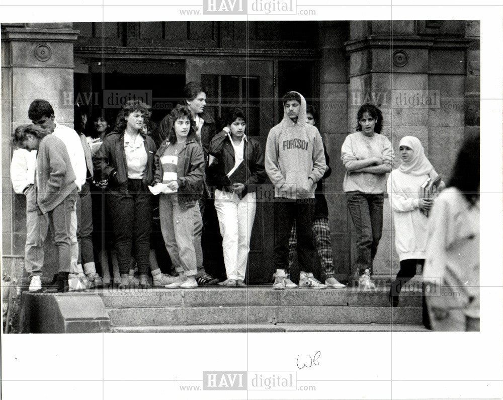 1986 Press Photo Fordson High School Dearborn Arabic - Historic Images