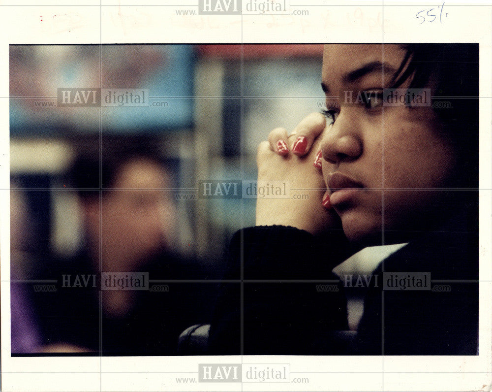 1993 Press Photo Lakesha Shell Southfield HS racism - Historic Images