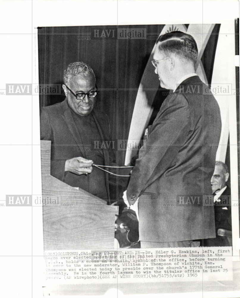 1965 Press Photo Elder G. Hawkins Negro church - Historic Images