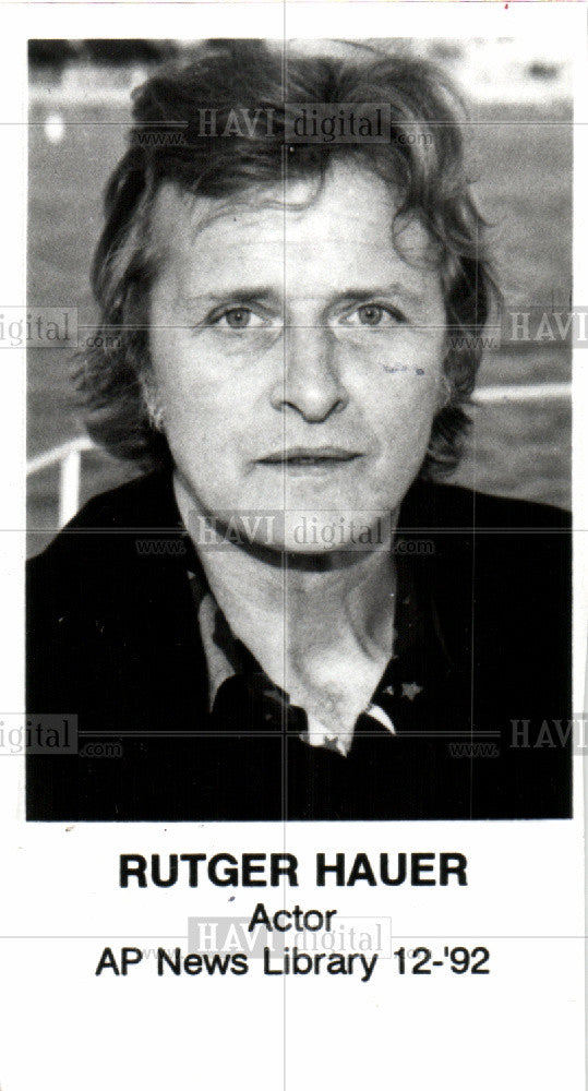 1993 Press Photo Rutger Hauer, actor, - Historic Images