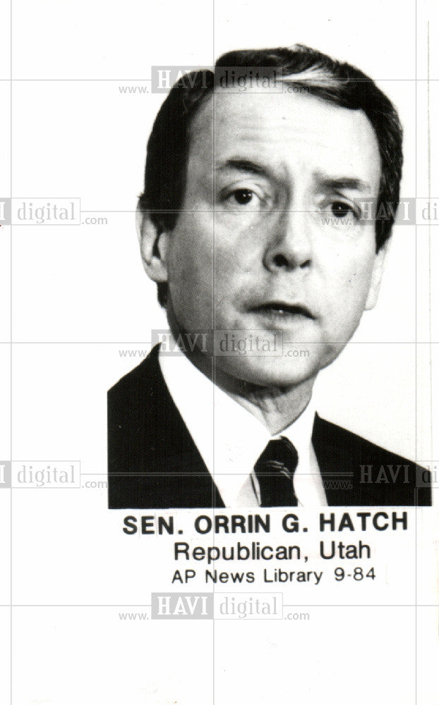 1984 Press Photo Orrin Grant Hatch - Senator - Historic Images