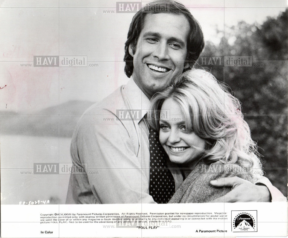 1978 Press Photo Chevy Chase and Goldie Hawn - Historic Images