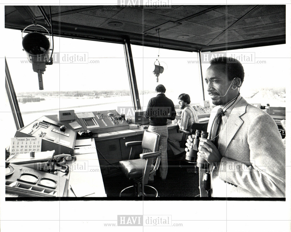 1981 Press Photo Detroit City Airport, Micheal White - Historic Images