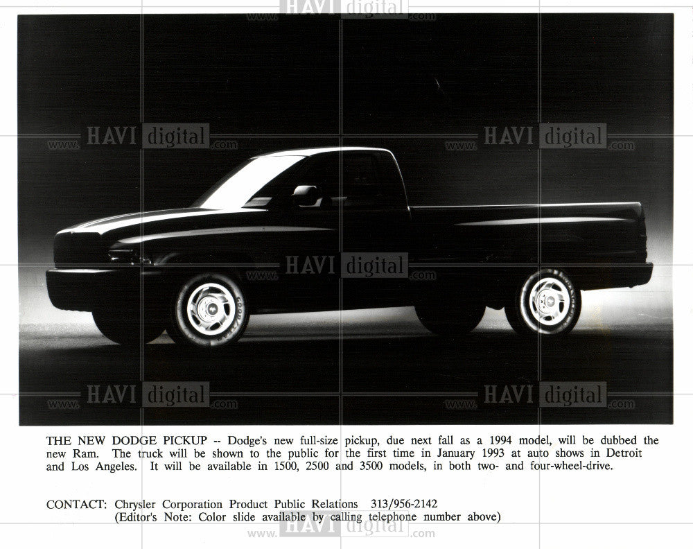1998 Press Photo Chrysler Dodge ram Pickup Truck - Historic Images