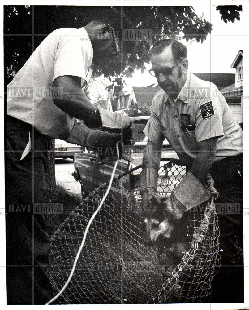 1973 Press Photo Don Hernandez Detroit Dog Catcher - Historic Images