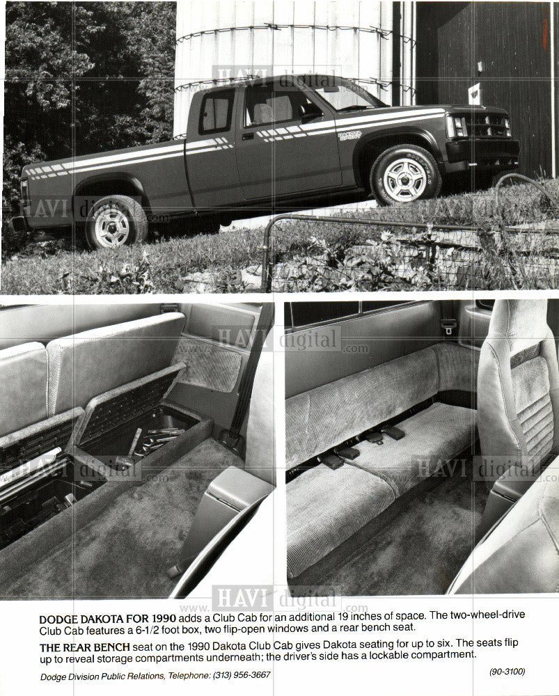 1990 Press Photo Dodge Dakota Truck - Historic Images