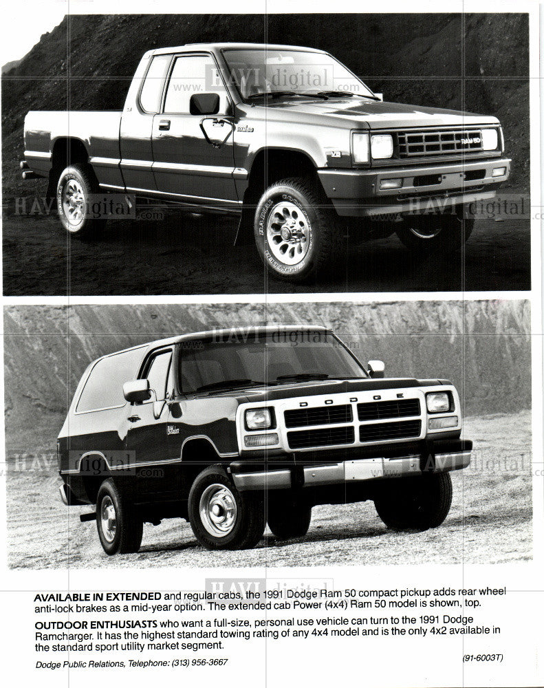 Press Photo Dodge Ram 50 - Historic Images