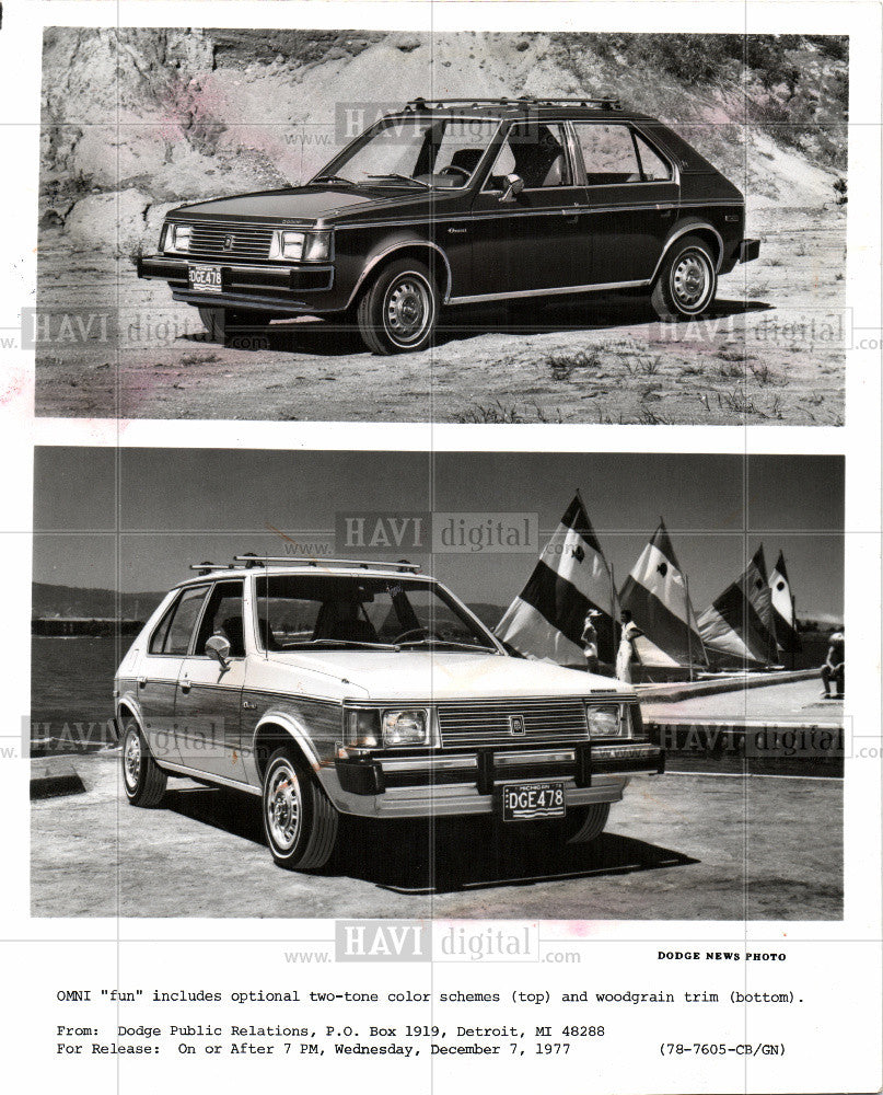 1978 Press Photo Dodge Automobiles Omni - Historic Images