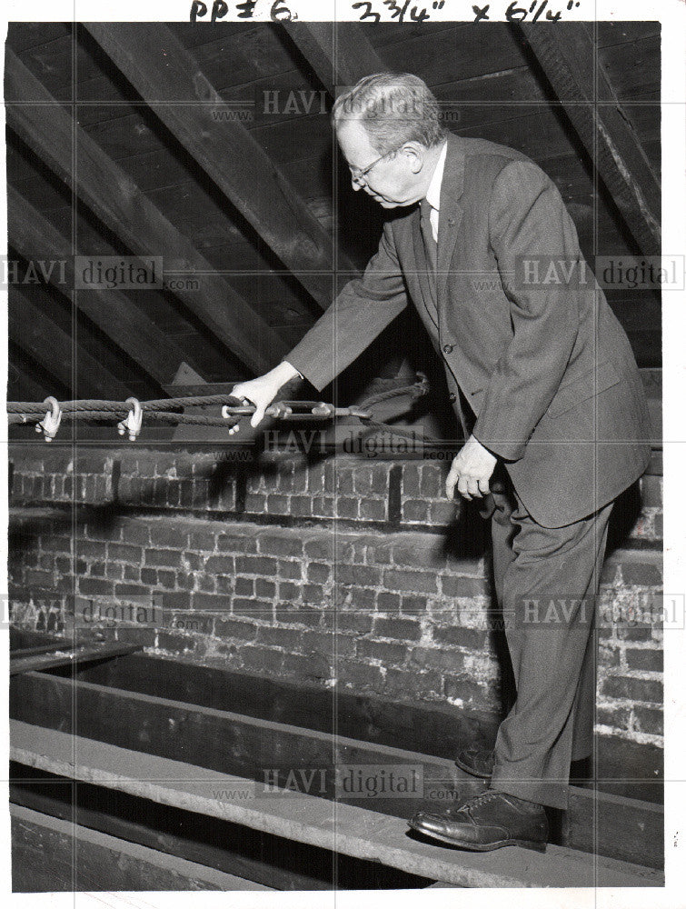 1958 Press Photo Berry School Cables reinforce - Historic Images