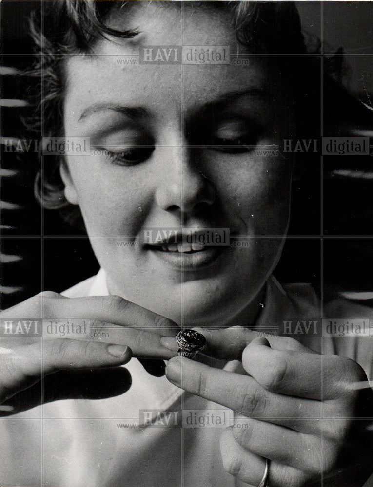 1957 Press Photo class ring shool 1957 day ceremony - Historic Images