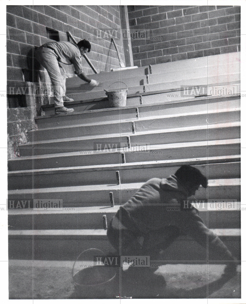 1965 Press Photo Stairways unfinished Eastern High - Historic Images