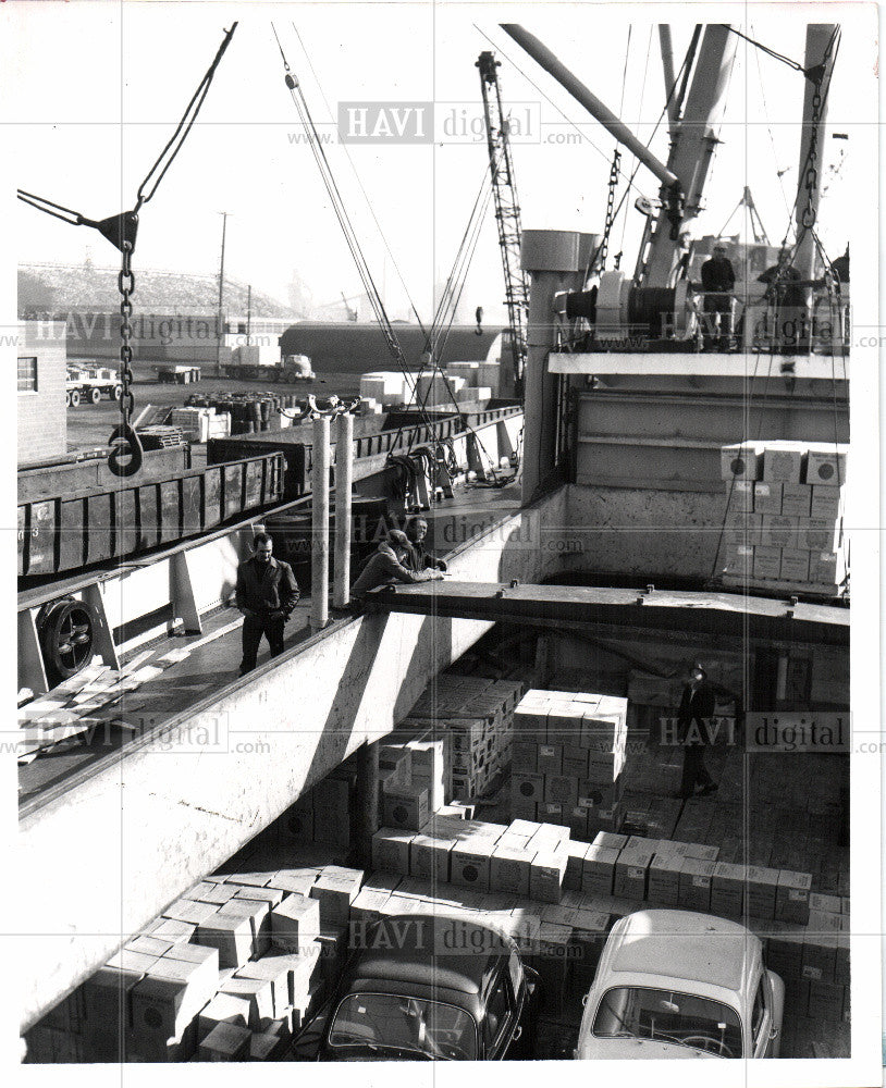 1961 Press Photo Detroit Marine Terminals - Historic Images