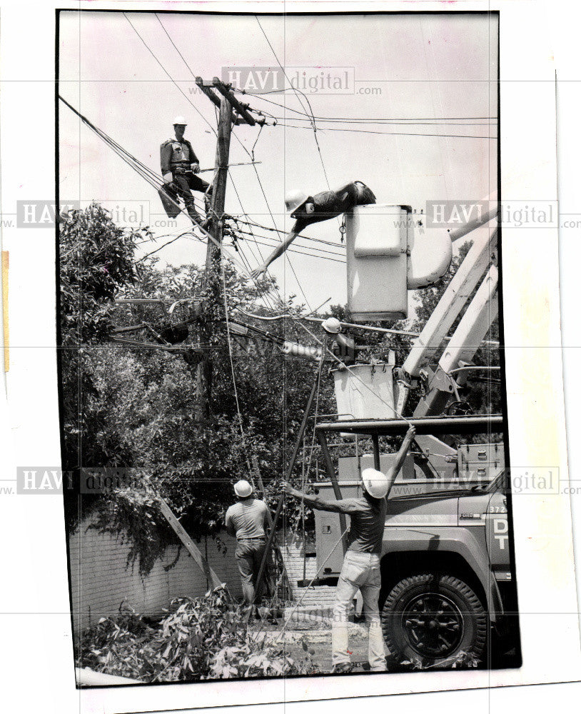 1991 Press Photo Detroit edison power DTE Energy compan - Historic Images